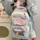 New Contrasting Color Schoolbags for Girls with Good Looks, College Style, Sweet Girls' Pain Bags, Two-Piece Backpacks for Primary and Secondary School Students — product photo 10 — shop Bangladesh | RADANAN