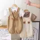 Summer Casual Thin Sleeve Cartoon Pattern Top and Overall Child Outfit — buy online in Bangladesh — RADANAN