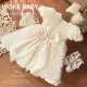 Newborn Baby Mesh Puff Sleeve Summer Princess Soft Cotton Christening Dresses — buy online in Bangladesh — RADANAN
