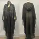 Elegant Rhinestone Bat Sleeve Muslim Abaya Dress – Anti Static Polyester Maxi Dress for Women — product photo 2 — shop Bangladesh | RADANAN