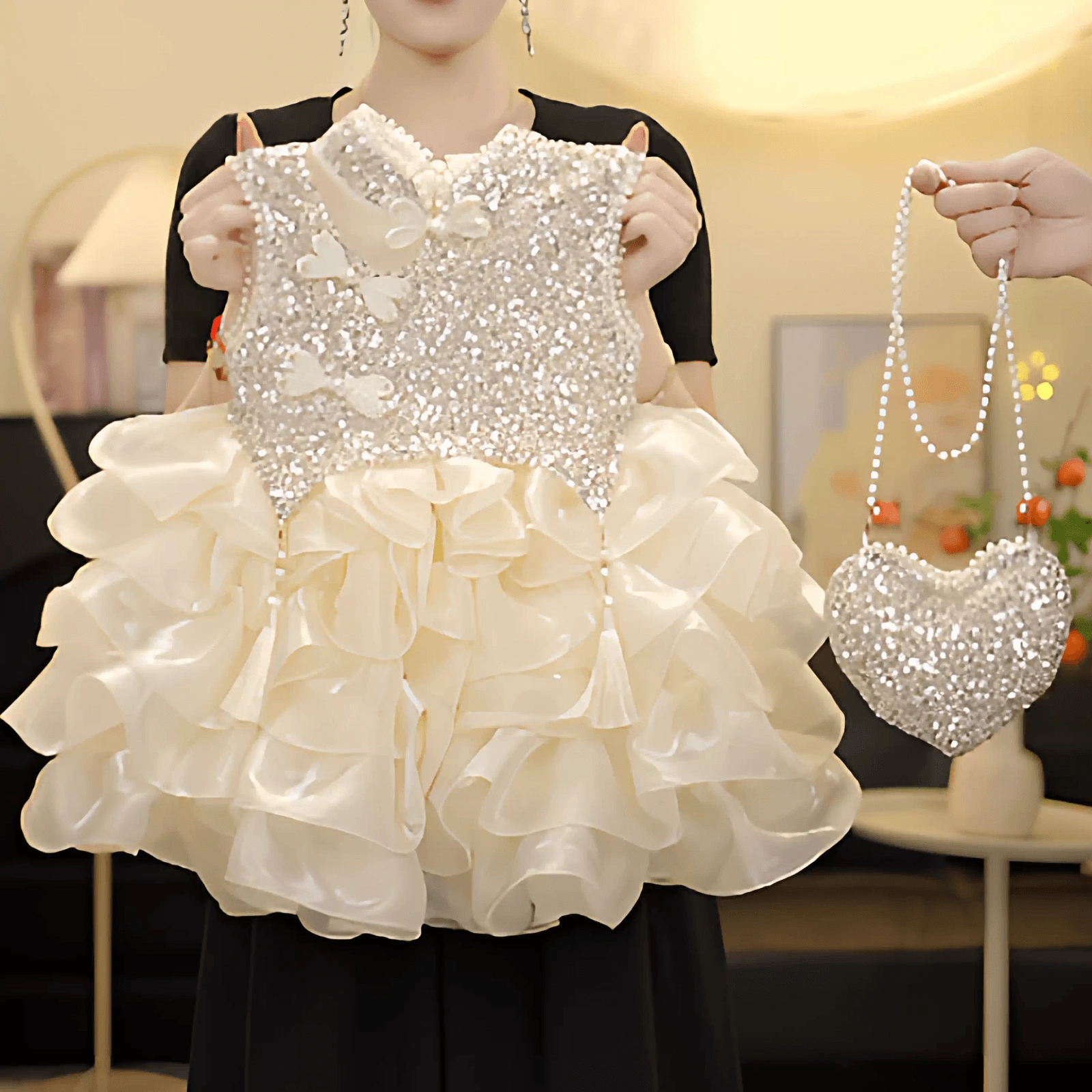 Baby Girl Party Dress Elegant Princess Gown Skirt Summer Kids Dress BD — product photo 2 — shop Bangladesh | RADANAN