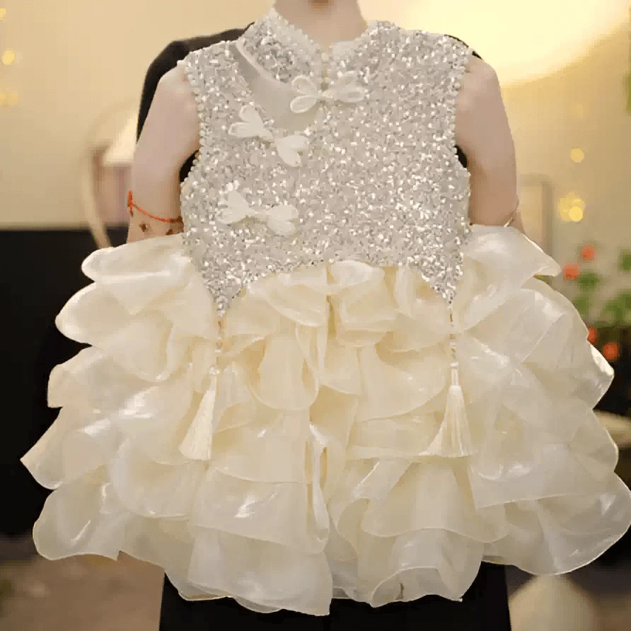 Baby Girl Party Dress Elegant Princess Gown Skirt Summer Kids Dress BD — product photo 3 — shop Bangladesh | RADANAN