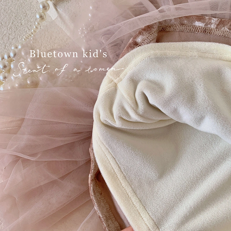 Girls' Dress Autumn and Winter 2026 New Style Kidsren's Velvet Birthday — product photo 5 — shop Bangladesh | RADANAN