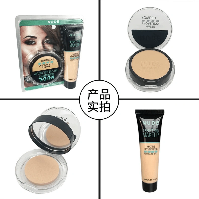 2-Piece Matte Foundation & Face Powder Makeup Set – Natural Skin Tone — product photo 3 — shop Bangladesh | RADANAN