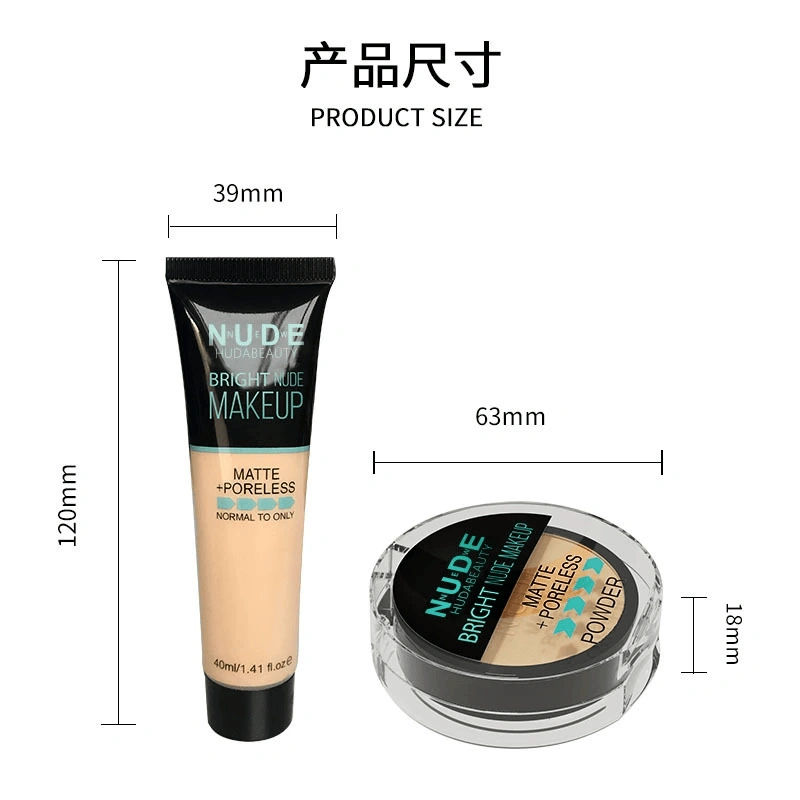 2-Piece Matte Foundation & Face Powder Makeup Set – Natural Skin Tone — product photo 4 — shop Bangladesh | RADANAN
