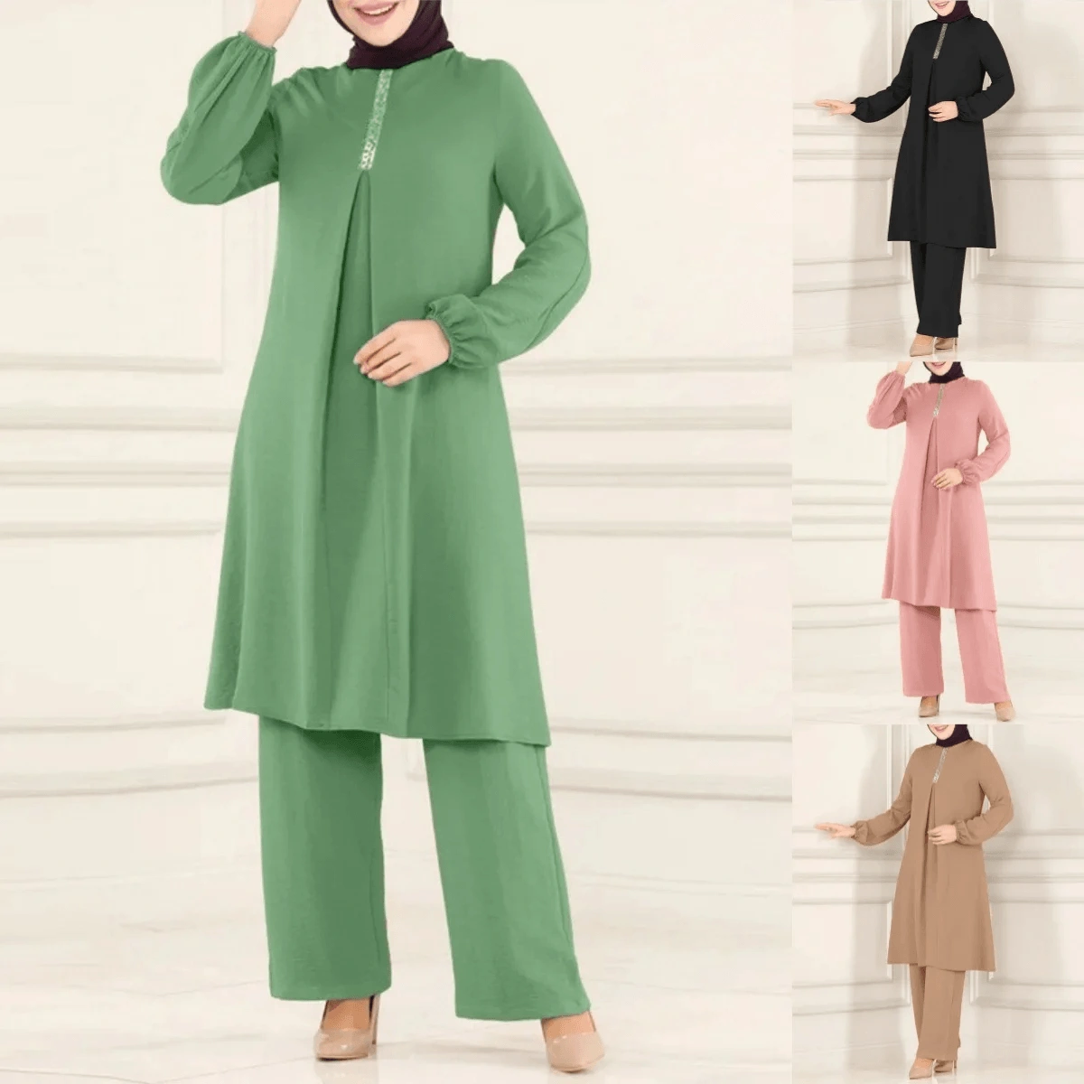 Muslim Abaya Set for Women S-5XL | Dubai Style Loose Two Piece Outfit — product photo 7 — shop Bangladesh | RADANAN