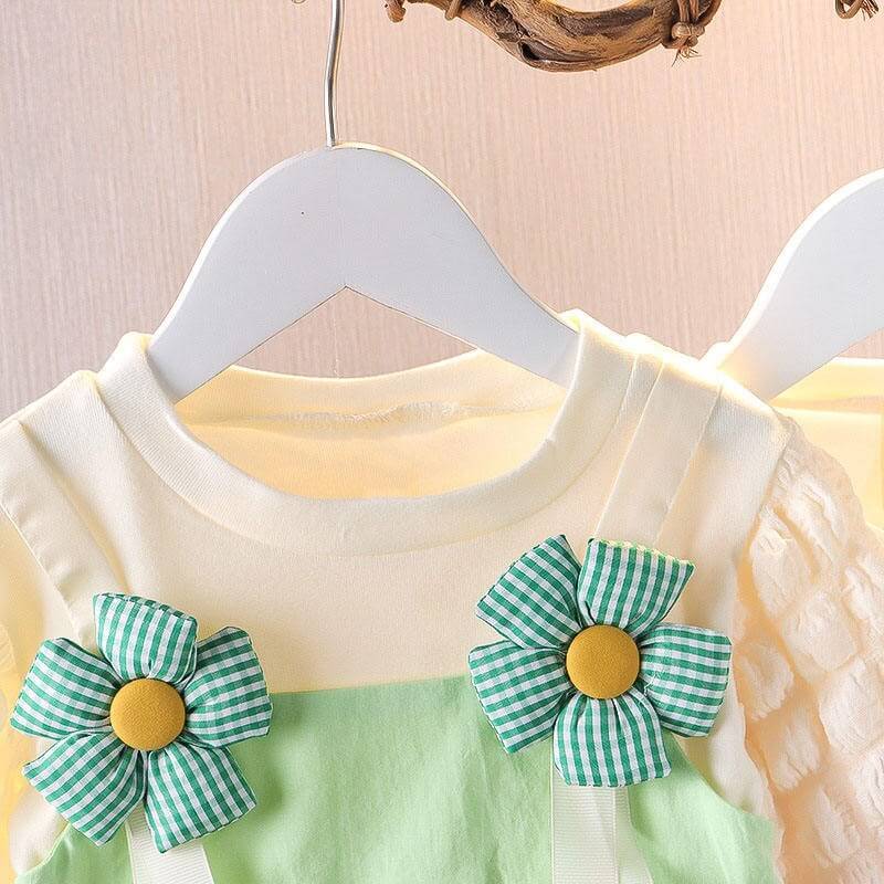 new girl baby round neck dress children flowers cotton skirt 0-5 Years — product photo 3 — shop Bangladesh | RADANAN