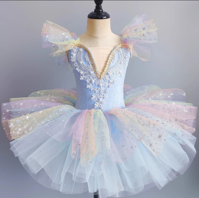 Romantic Princess Dress Girls Children's Stage Dancewear Performance Party Wear