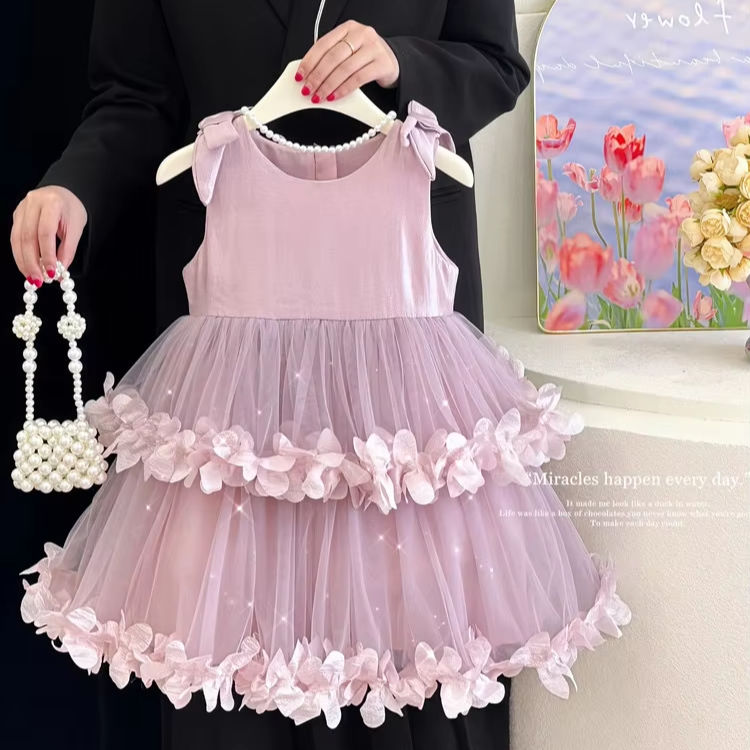 Summer O-Neck Princess Dress for Girls