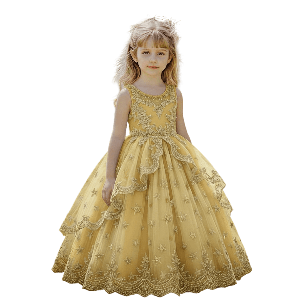 Luxury Embroidery Princess Kids Party Frock — product photo 4 — shop Bangladesh | RADANAN