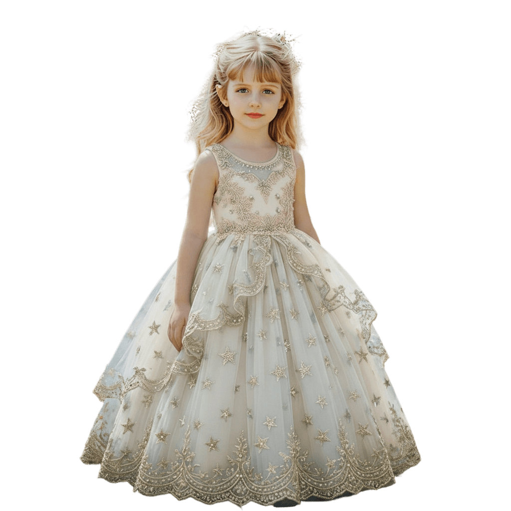 Luxury Embroidery Princess Kids Party Frock — product photo 5 — shop Bangladesh | RADANAN