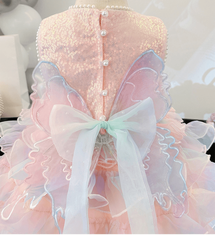 Eco-Friendly Dress for Girls Breathable Chiffon Colorful Cake Design — product photo 4 — shop Bangladesh | RADANAN