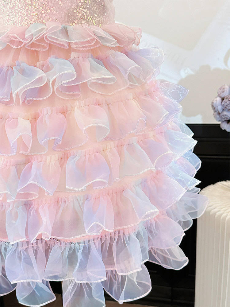Eco-Friendly Dress for Girls Breathable Chiffon Colorful Cake Design — product photo 5 — shop Bangladesh | RADANAN