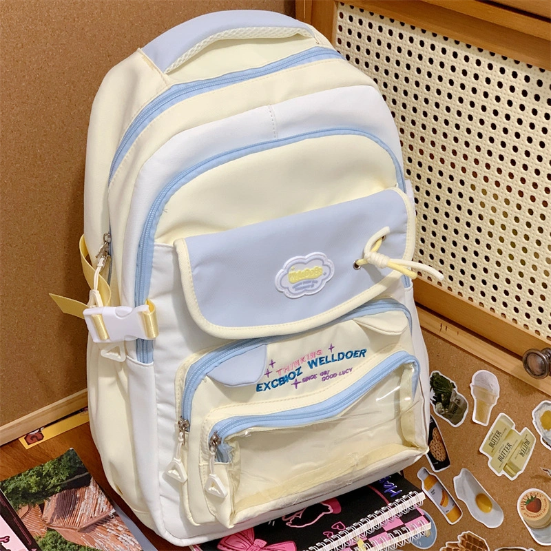 New Contrasting Color Schoolbags for Girls with Good Looks, College Style, Sweet Girls' Pain Bags, Two-Piece Backpacks for Primary and Secondary School Students — product photo 4 — shop Bangladesh | RADANAN