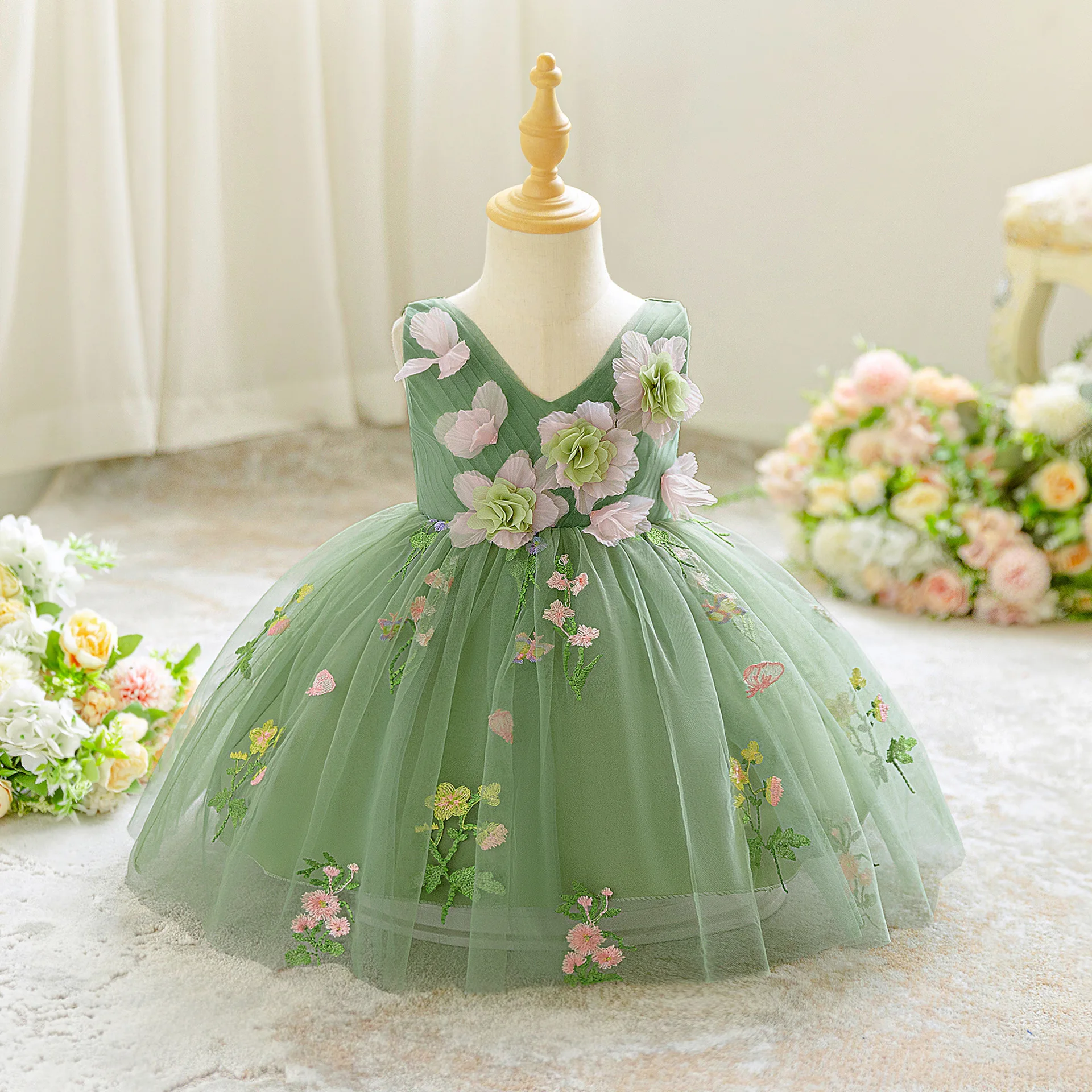Baby Girl 1st Birthday Party Dress Fairy Princess Ball Gown — product photo 2 — shop Bangladesh | RADANAN